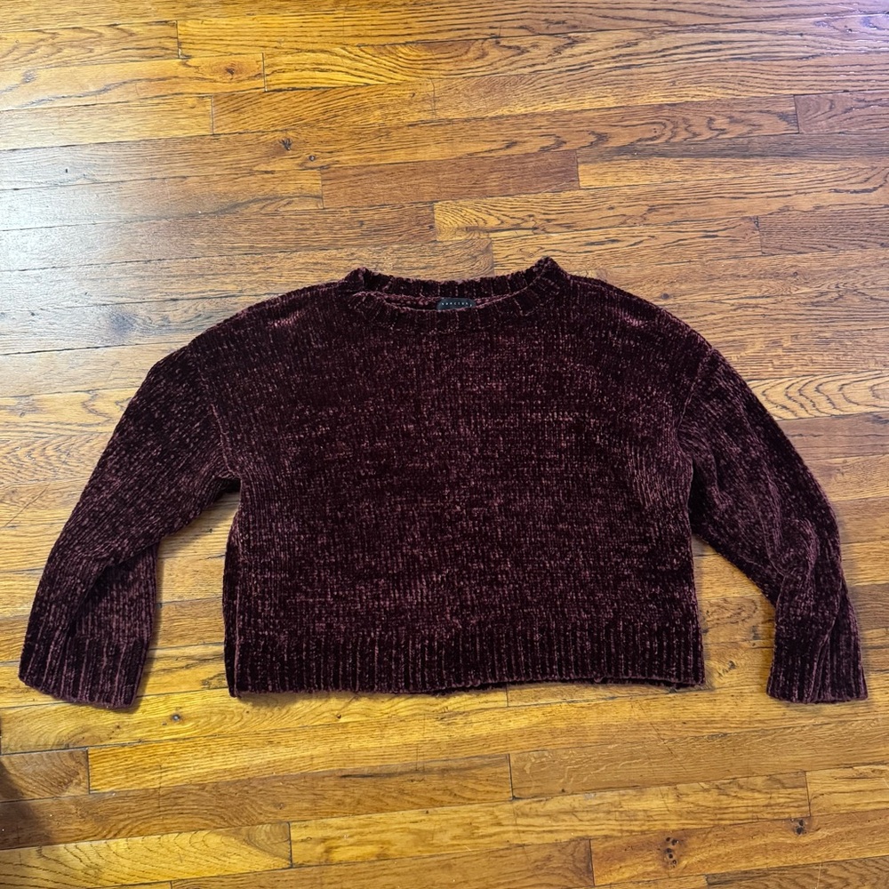 Sanctuary Women's Burgundy Chenille Sweater